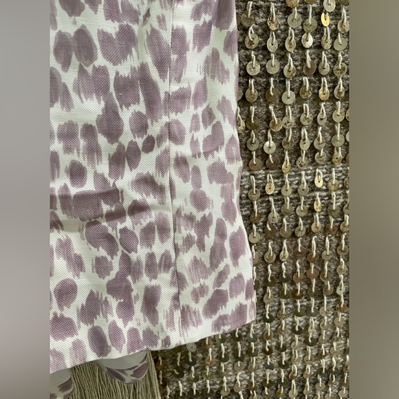 🤍 💜 NWT J Crew lilac lavender & white leopard print shell tank top sz 4 - Picture 9 of 10